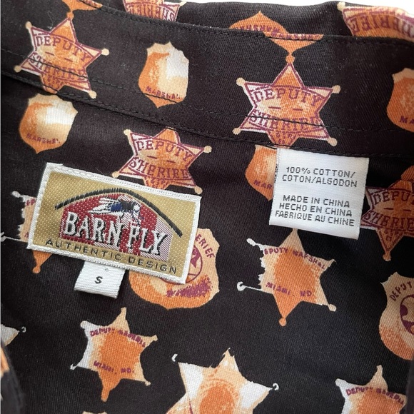 NEW Barn Fly Men’s Western Police Deputy Sheriff Long Sleeve Button Up Shirt - Picture 5 of 6